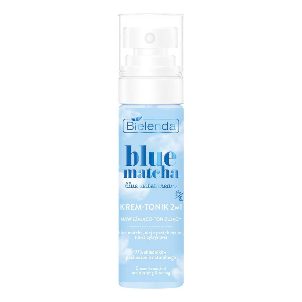 Bielenda Blue Matcha Blue Water Cream Nawilżająco-Tonizujący Krem Tonik dla Każdego Rodzaju Cery 75ml