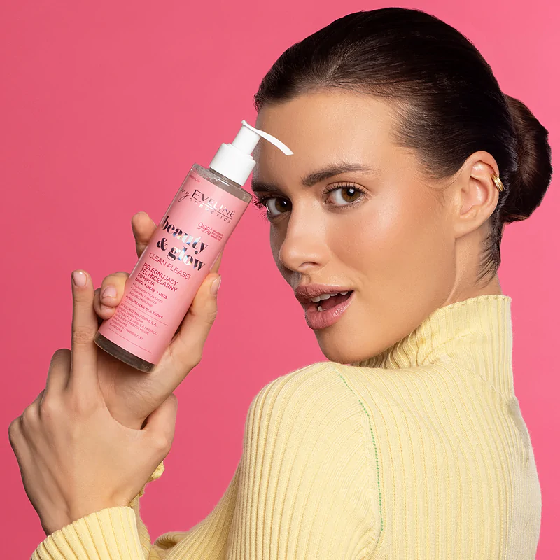 Eveline Beauty & Glow Clean Please! Caring Micellar Gel for Face Eyes and Lips Wash 200ml
