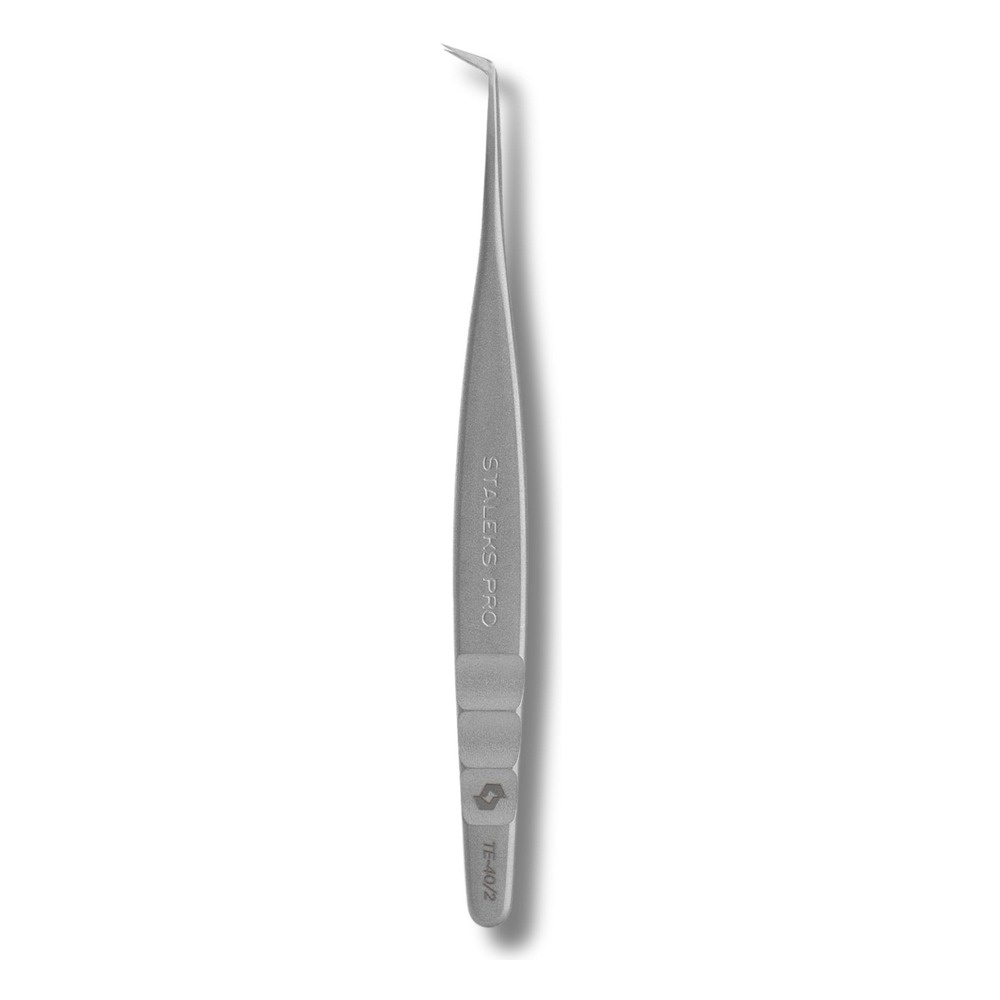 Staleks Pro Profesjonalna Pęseta do Rzęs EXPERT 40 TYPE 2 w Kształcie Litery L 50' 125mm 1 Sztuka