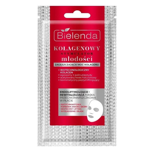 Bielenda Collagen Youth Stimulator Endolifting - Revitalizing Anti-wrinkle Face Mask in Sheet 1 Piece