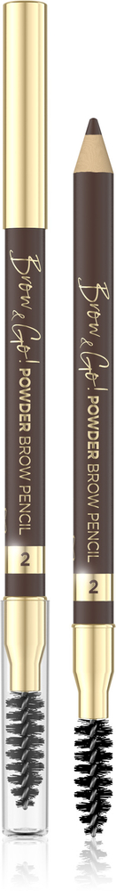Brow&Go Powder Precyzyjna Kredka Pudrowa do Brwi Nr 2 Medium Brown 1 Sztuka