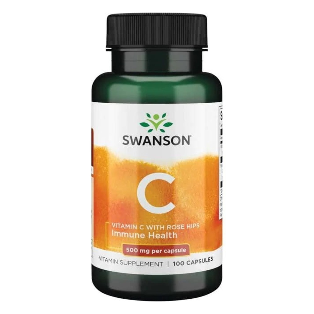 Swanson Witamina C z Dziką Różą 500 mg 100 Kapsułek