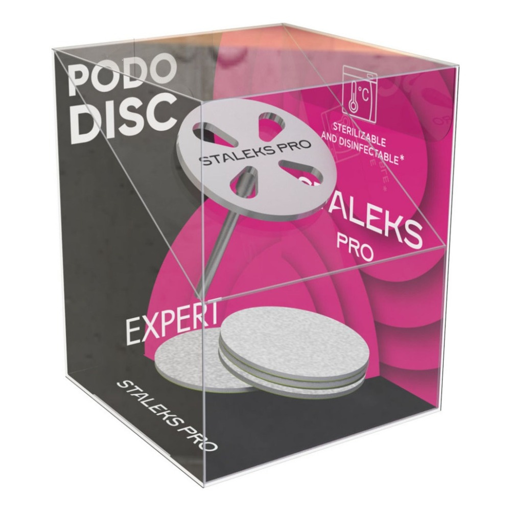 Staleks Pro Expert  Pododisc Elongated Pedicure Disc With Disposable 5 x Files 180 Grit Size L 25mm Set