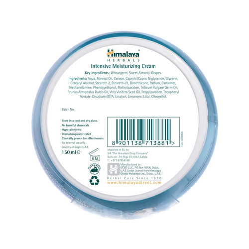 Himalaya Intensywnie Nawilżający Krem do Twarzy i Ciała z Witaminą E dla każdego Rodzaju Skóry 150ml