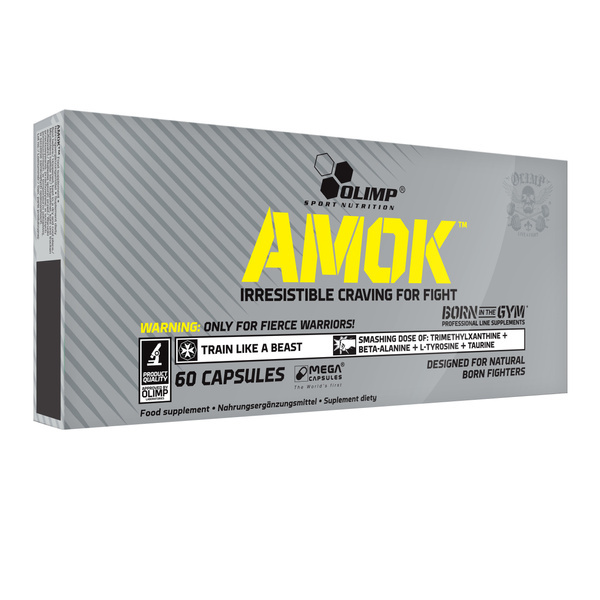 Olimp Nutrition Amok Pre-workout Supplement for Energy and Motivation 60 caps