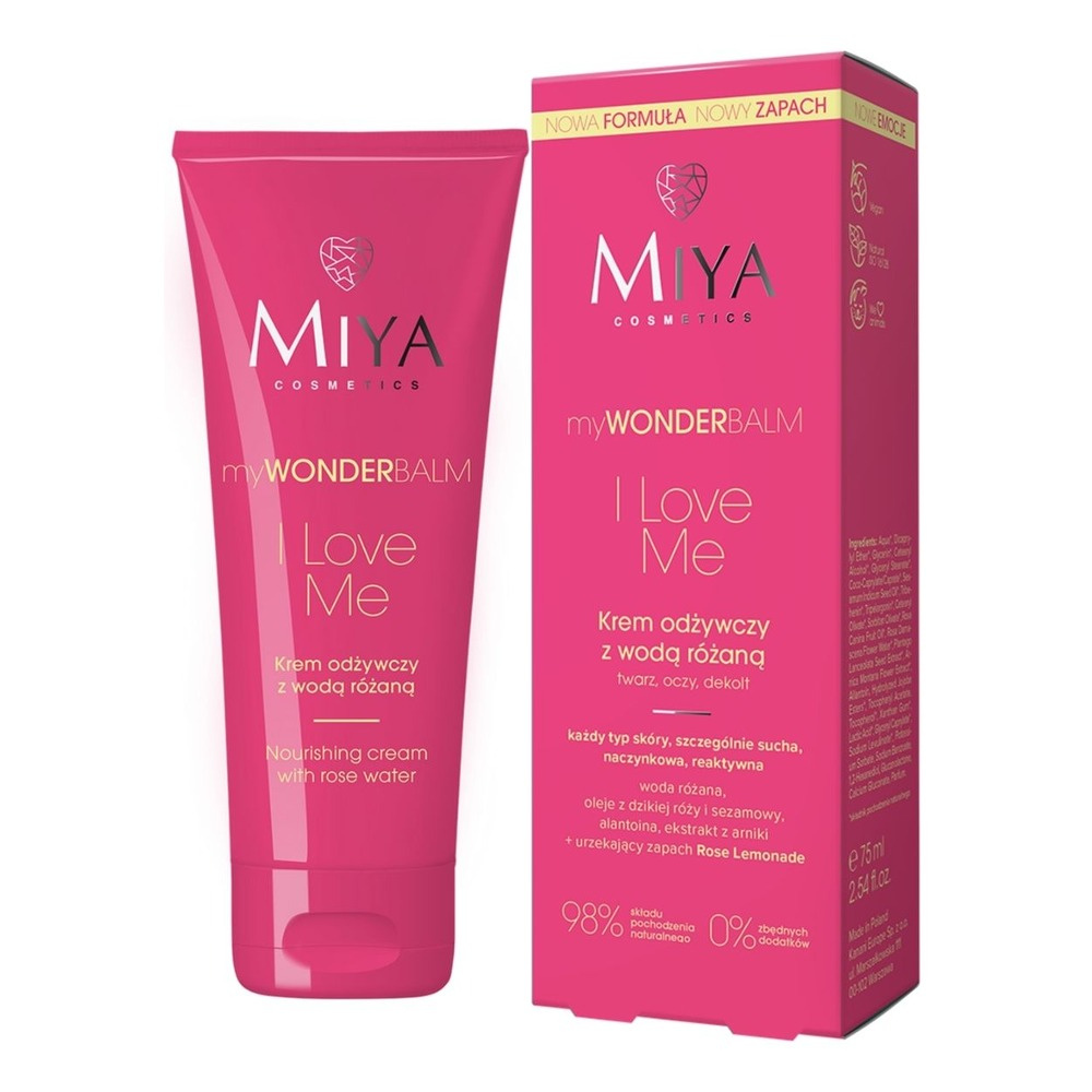 Miya myWONDERbalm Love Me Odżywczy Krem z Wodą Różaną 75ml