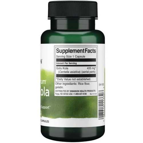 Swanson Full Spectrum Gotu Kola 435mg 60 Capsules
