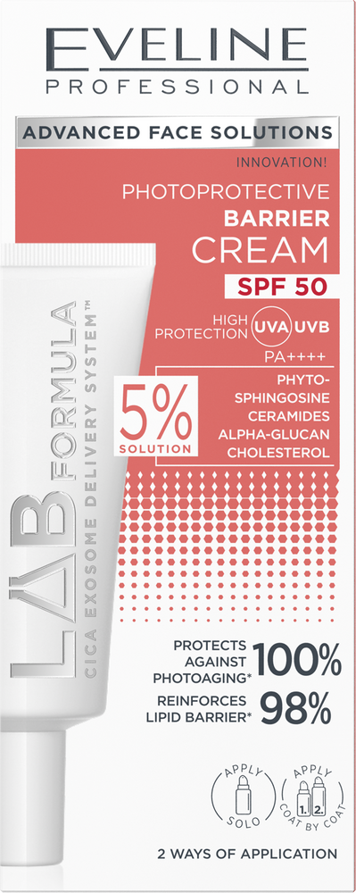 Eveline Lab Formula Photoprotective UVA and UVB Barrier Cream SPF50 40ml