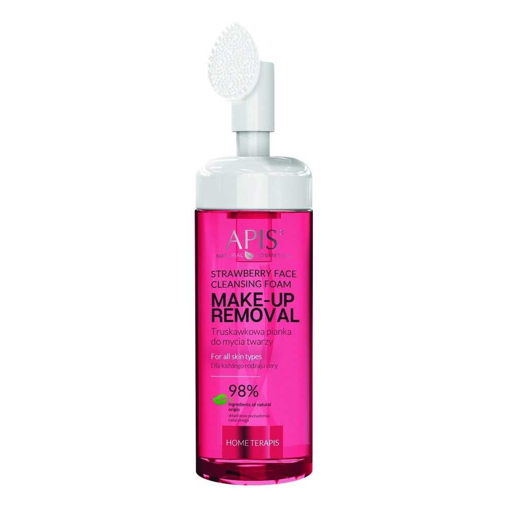 Apis Strawberry Truskawkowa Pianka do Mycia Twarzy dla każdego Rodzaju Skóry na Dzień i na Noc 150ml