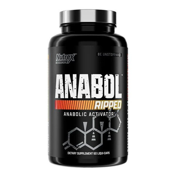 Nutrex Anabol Ripped Suplement na Wzrost Mięśni i Redukcję Tłuszczu 60 Kapsułek w Płynie