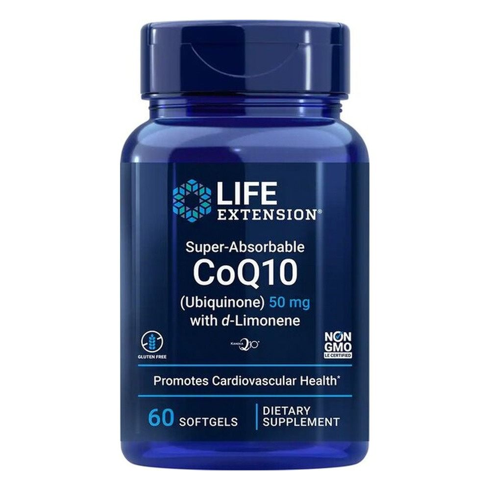 Super-Absorbable CoQ10 (Ubiquinone) with d-Limonene, 100mg - 60 softgels