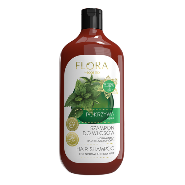 Flora by EcosLab Pokrzywa Szampon do Włosów Normalnych i Przetłuszczających 500ml
