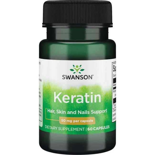 Swanson Keratin 50mg Joint Hair & Nail Support 60 Capsules