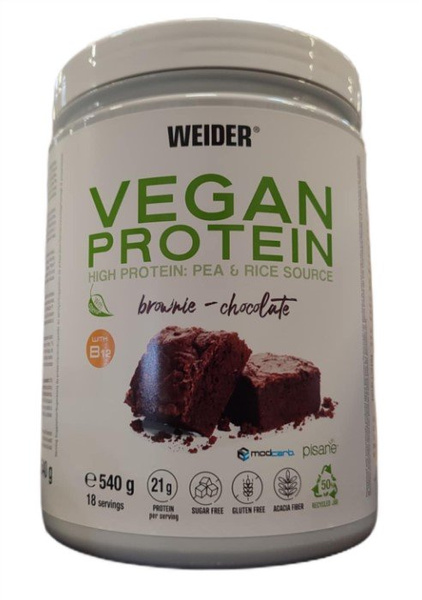 Weider Vegan Protein, Brownie Chocolate - 540g
