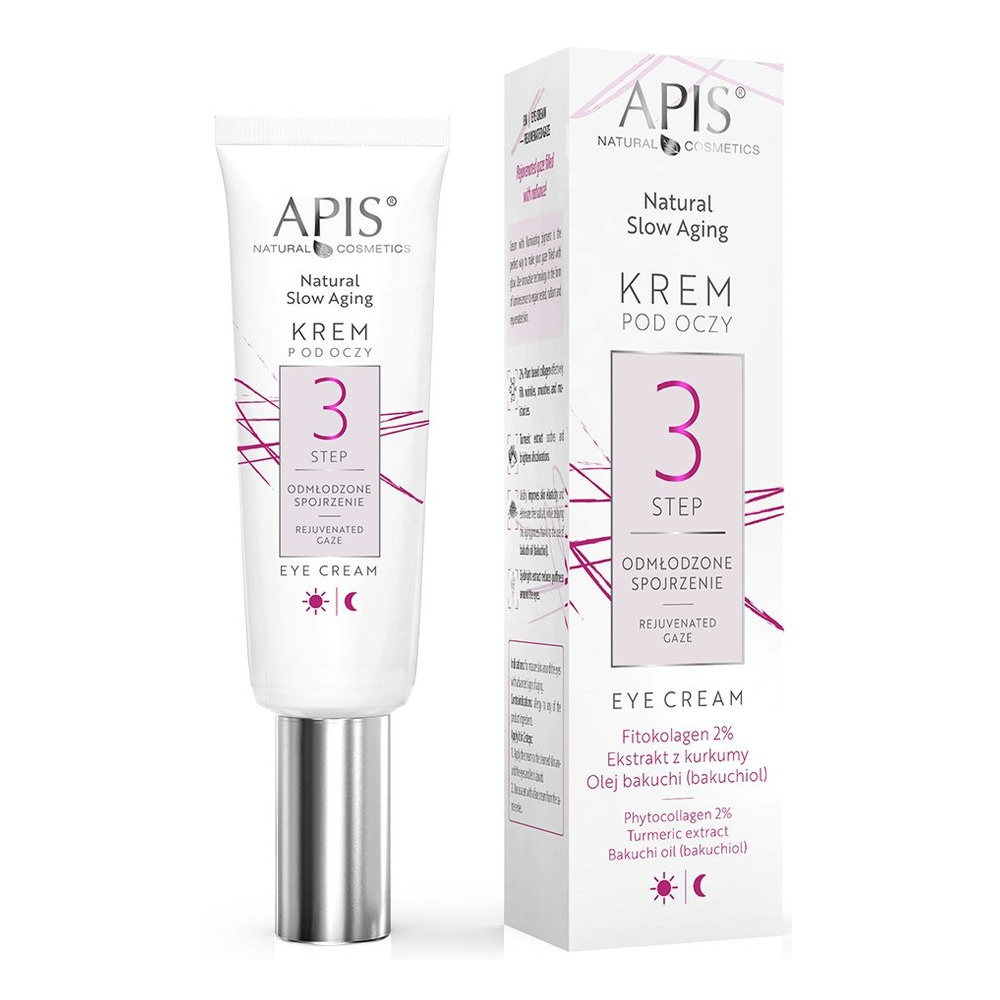 Apis Natural Slow Aging Step 3 Krem pod Oczy Odmładzający Spojrzenie 15ml