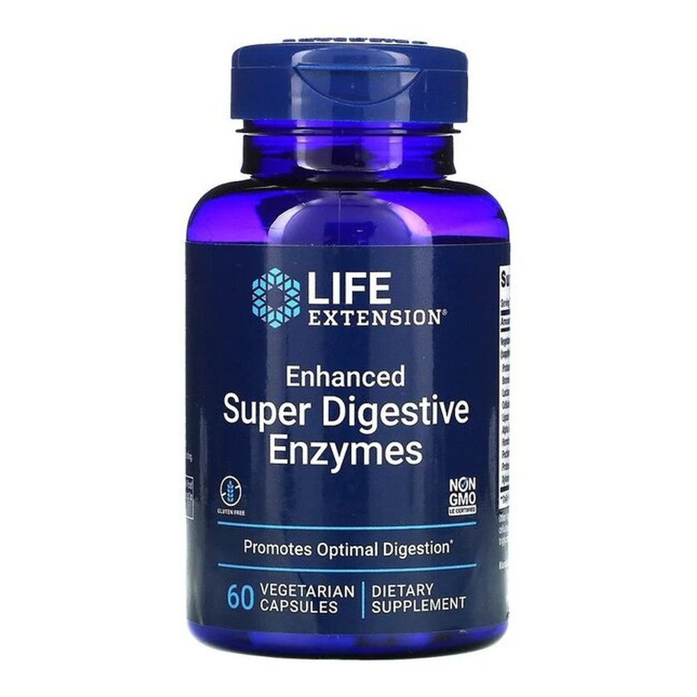 Life Extension Wzmocnione Super Enzymy Trawienne i Probiotyki Na Wsparcie Trawienia 60 Kapsułek