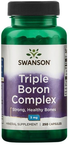 Swanson Triple Boron Complex 3mg Wsparcie Mocnych Kości 250 Kapsułek