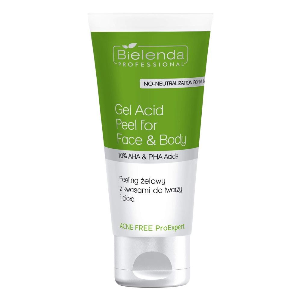 Bielenda Professional Acne Free ProExpert Żel Peelingujący do Twarzy i Ciała z 10% AHA i PHA 150ml