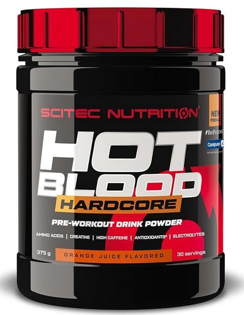 SciTec Hot Blood Hardcore, Orange Juice - 375g