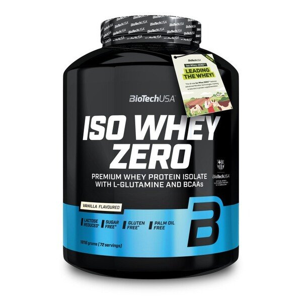 BioTechUSA Iso Whey Zero Vanilla Flavoured Whey Protein Isolate 1816g