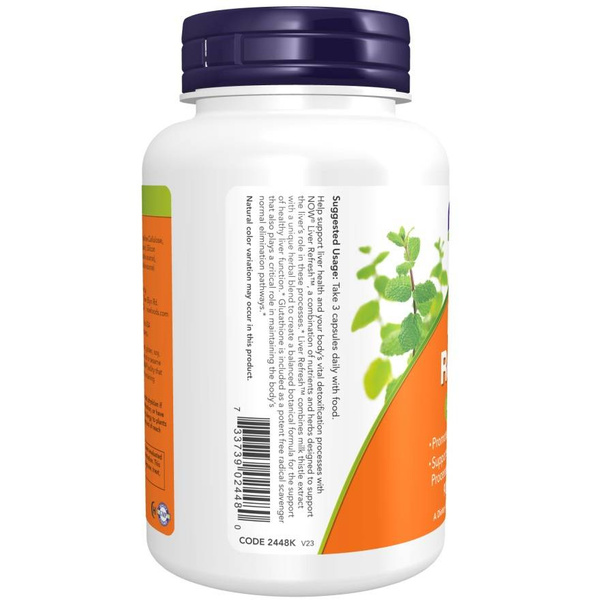 Now Foods Liver Refresh Supports Body Detoxification Processes 90 Capsules