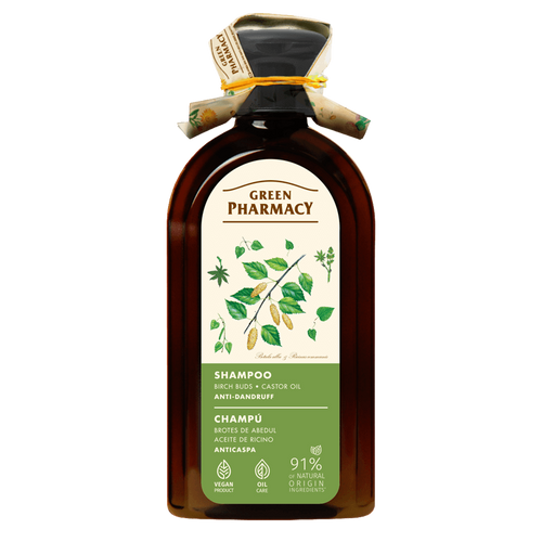 Green Pharmacy Anti-Dandruff Shampoo Birch Buds and Castor Oil 350ml