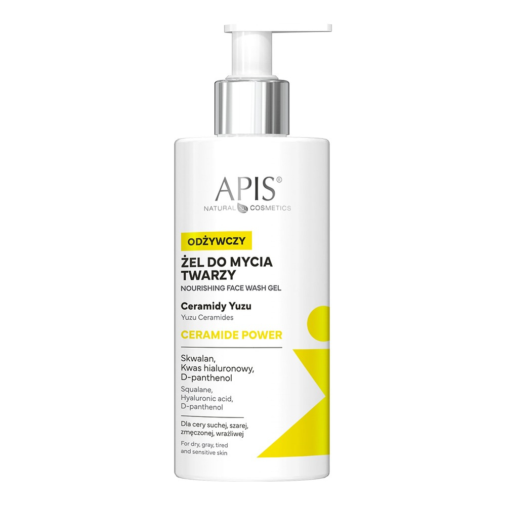 Apis Ceramide Power Odżywczy Żel do Mycia Twarzy dla Skóry Szarej Zmęczonej Wrażliwej na Dzień i na Noc 300ml