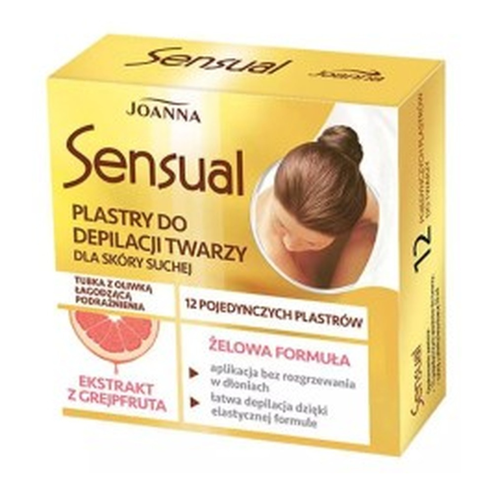 Joanna Sensual Żelowe Plastry do Depilacji Twarzy z Grejpfrutem 12 Sztuk