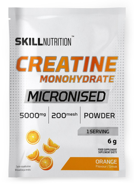 Skill Nutrition Micronised Creatine Monohydrate 6g Orange for muscle gain