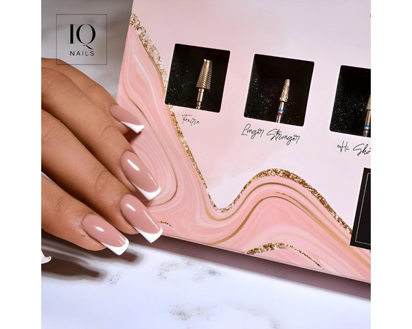 IQ Nails Duo -Bits Golden Fine Double Grain Set Innowacyjny Zestaw Duo Frez 4 Sztuki