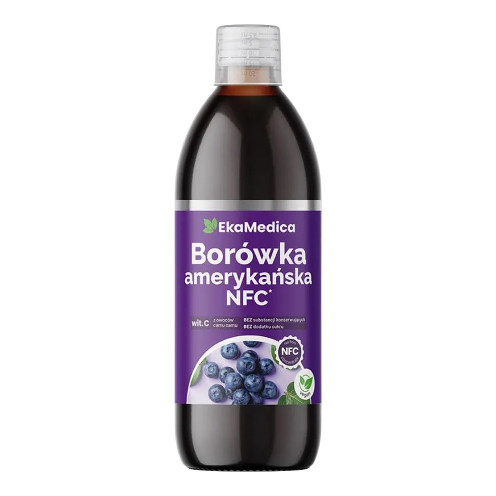 EkaMedica 100% American Blueberry Juice with No Added Sugar 500ml