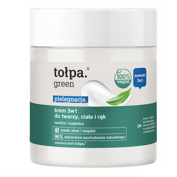 Tolpa Green 3-In-1 Moisturizing Cream For Face Body And Hands 250ml
