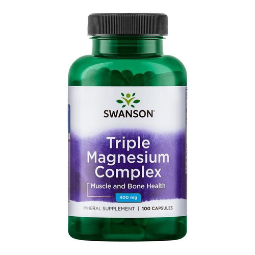 Swanson Triple Magnesium Complex 400mg 100 Kapsułek