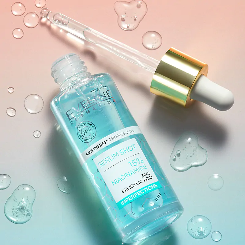 Eveline Face Therapy Serum Shot Kuracja 10% Niacynamid na Twarz Szyję i Dekolt 30ml