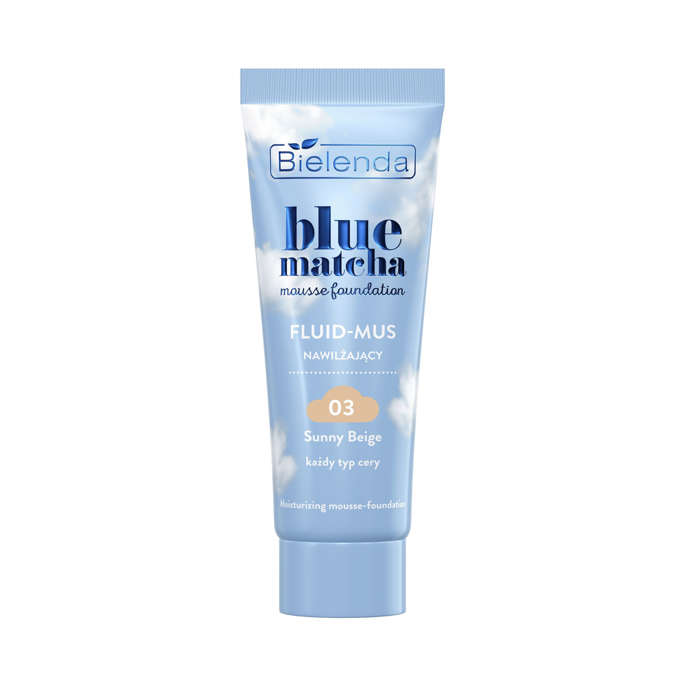 Bielenda Blue Matcha Nawilżający Fluid-Mus 03 Sunny Beige 30g