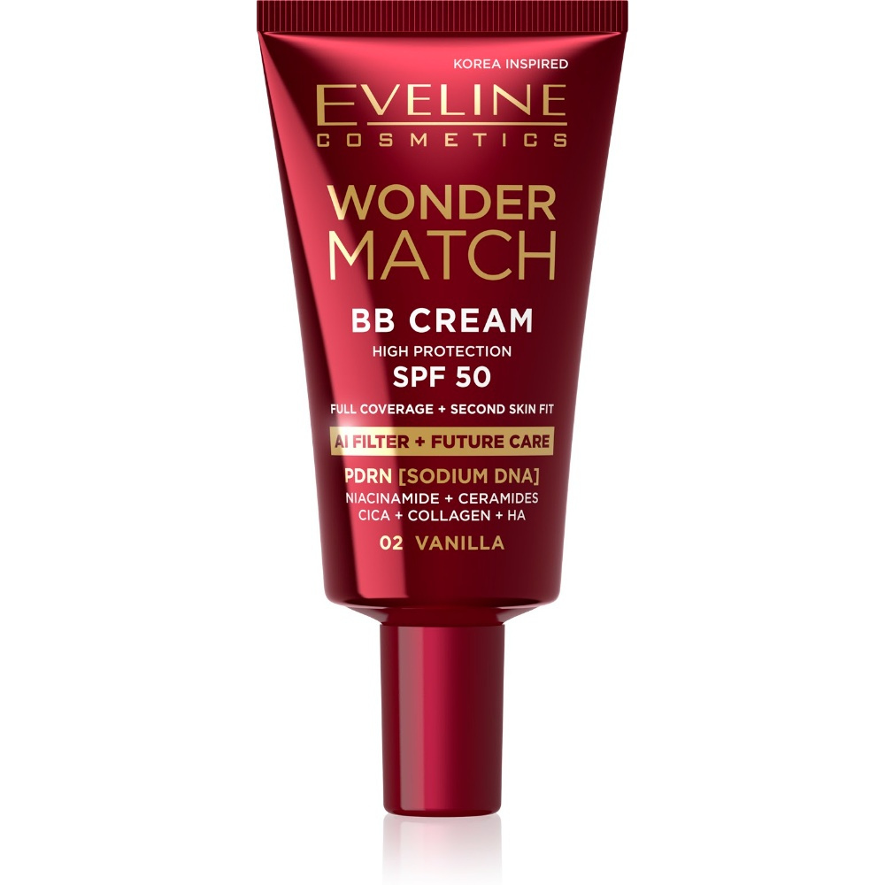 Eveline Wonder Match BB Cream krem BB wysoka ochrona SPF50 02 Vanilla 30 ml