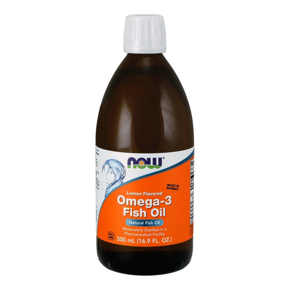 NOW Foods Omega-3 Fish Oil Liquid Lemon 500ml