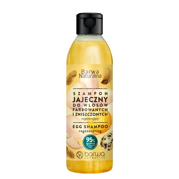 Barwa Naturalna Regenerujący Szampon Jajeczny dla Włosów Farbowanych i Zniszczonych 300ml