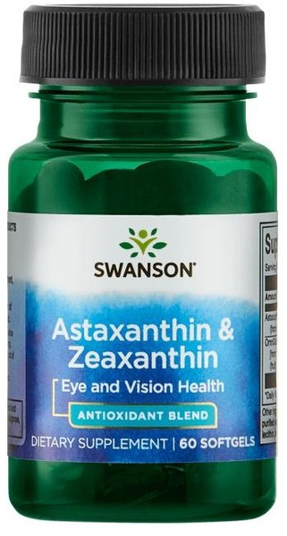 Swanson Astaxanthin & Zeaxanthin Astaksantyna i Zeaksantyna 60 Kapsułek