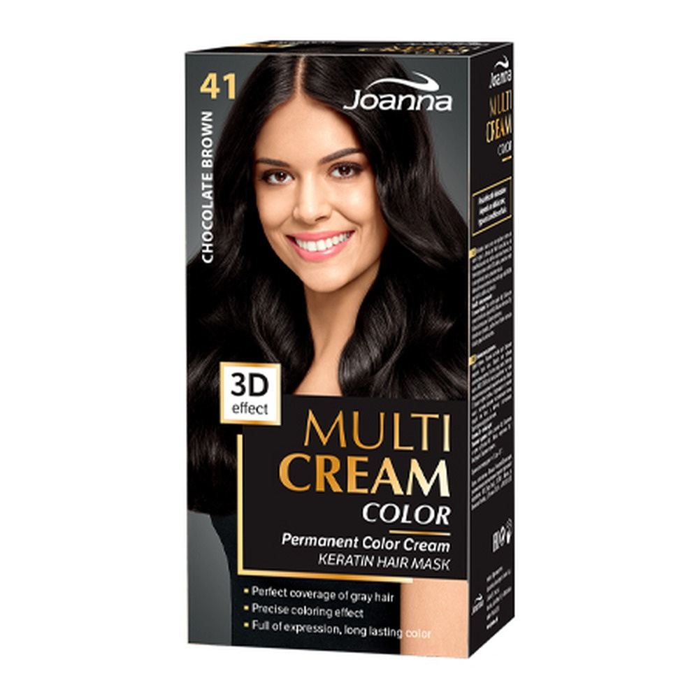 Joanna Multi Color Cream 3D Effect Farba do Włosów Nr 41 Czekoladowy Brąz 1 Sztuka