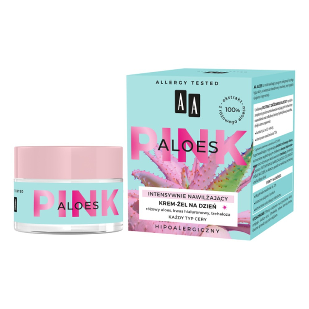Aa Pink Aloe Vera Intensywnie Nawilżający Żelowy Krem na Dzień 50ml