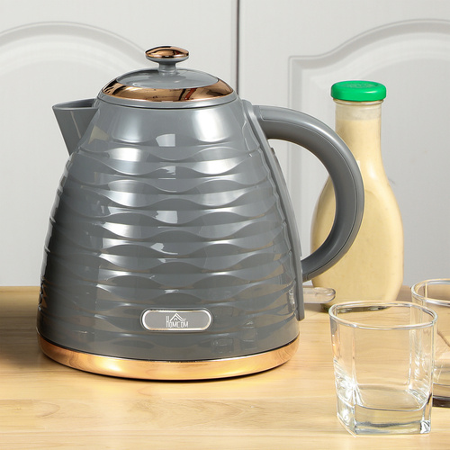 HOMCOM 3kW Rapid Boil Honeycomb Kettle - Grey