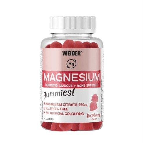 Weider Magnesium Gummies, Raspberry - 48 gummies