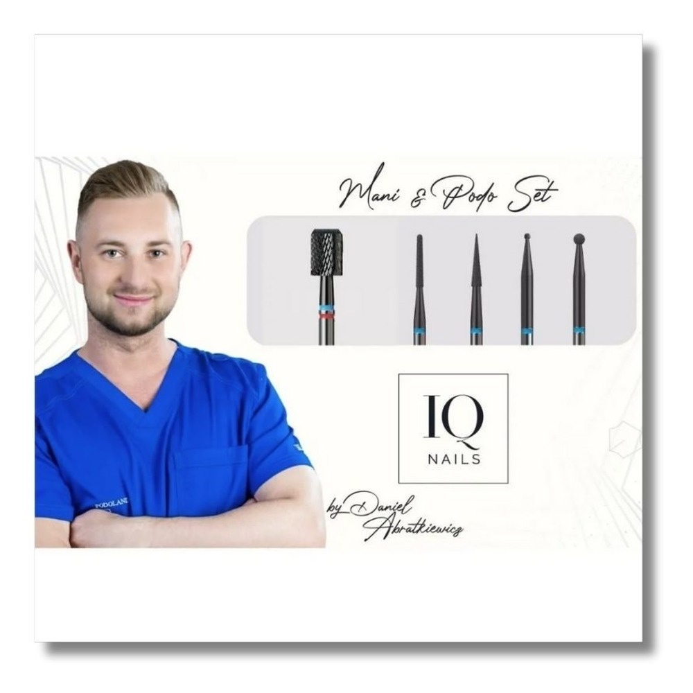 IQ Nails Profesjonalny Zestaw Frezów Podologicznych PODO1 5szt