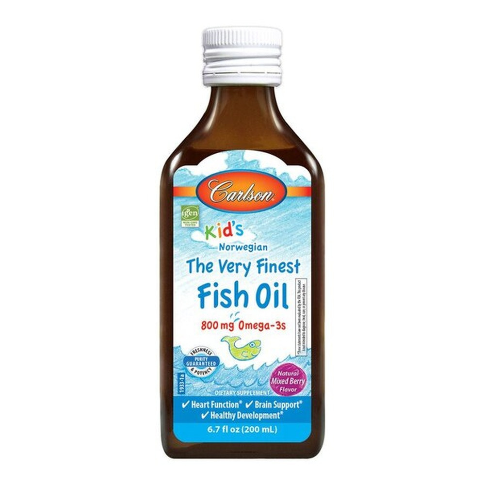 Carlson Labs Kid's The Very Finest Fish Oil Omega-3 Liquid, 800mg Natural Mixed Berry 200ml