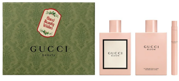 Gucci Bloom Gift Set Woda Perfumowana 100ml EDP Balsam do Ciała 100ml Kulka z Wodą Perfumowaną 10ml EDP Zestaw dla Kobiet 1 Sztuka