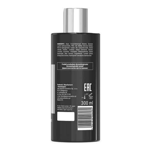 Apis Action for Men 3in1 Moisturising Body Face and Hair Shower Gel 300ml