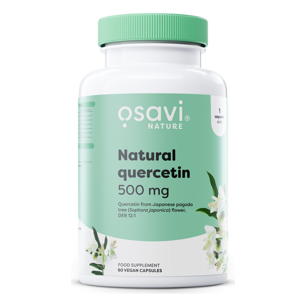 Osavi Naturalna Kwercetyna 500mg Wysokiej Jakości Bioflawonoid 60 Kapsułek Wegańskich