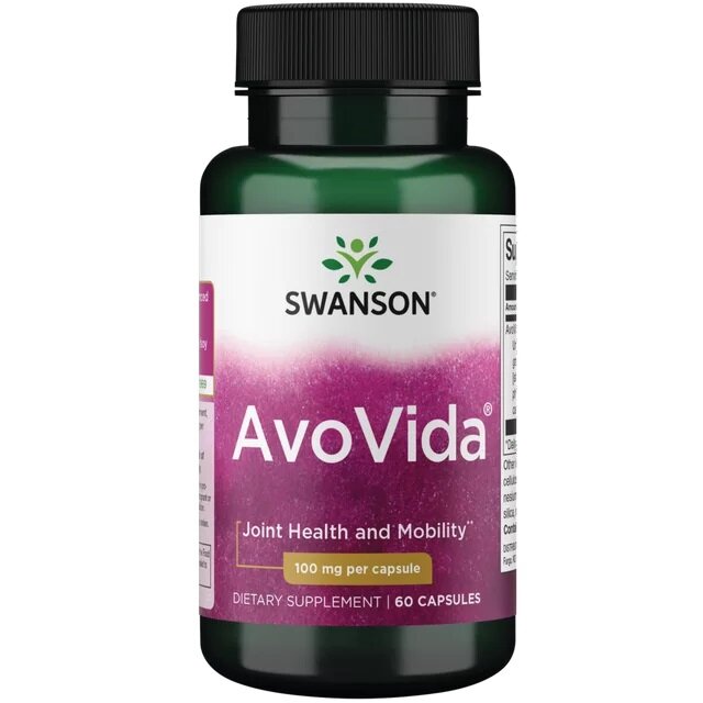 Swanson AvoVida 100mg Wspomaga Zdrowie Stawów 60 Kapsułek