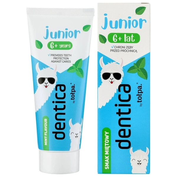 Tolpa Dentica Junior Miętowa pasta do zębów dla dzieci 6 Ochrona szkliwa 50ml